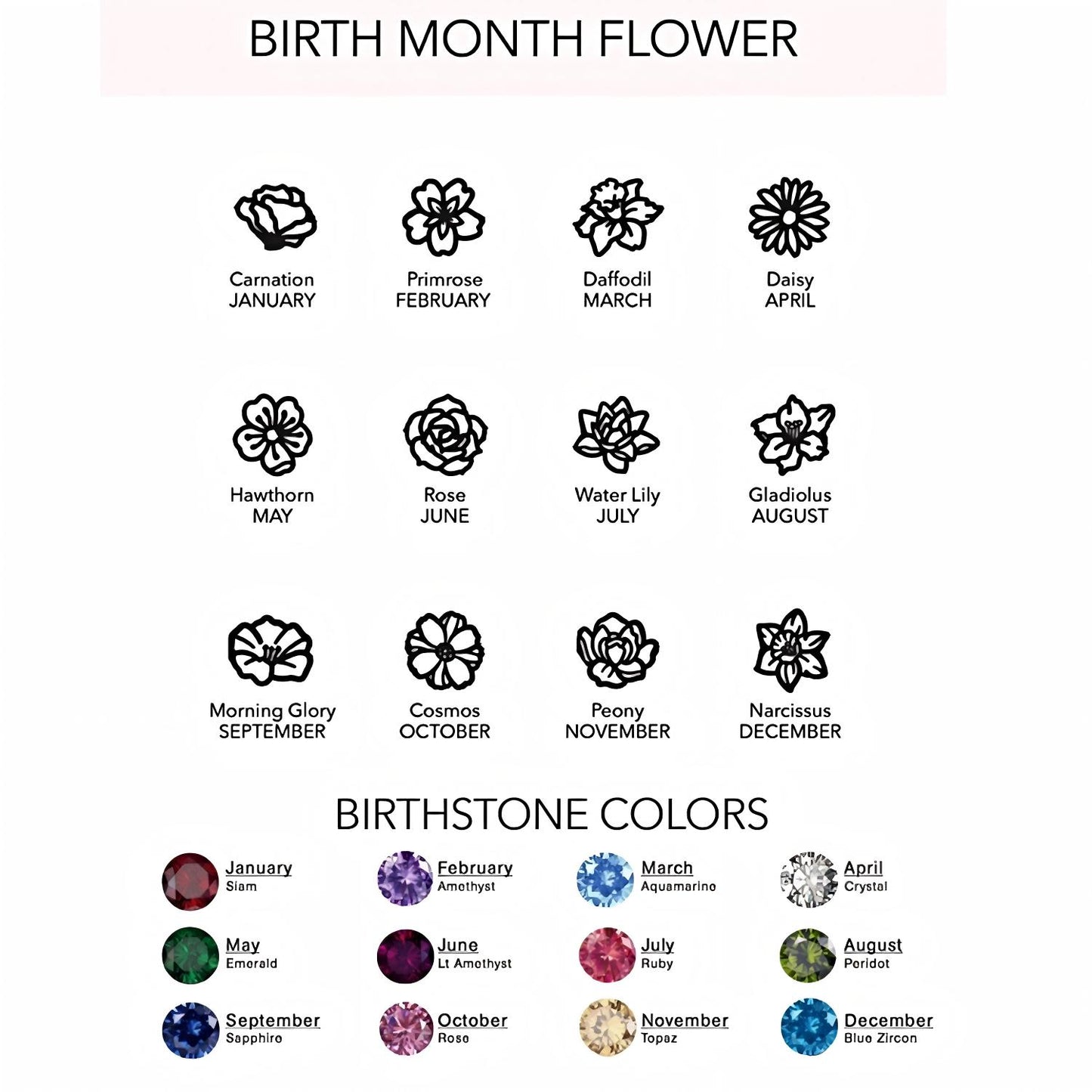 Custom Initial Birthflower Birthstone Bracelet