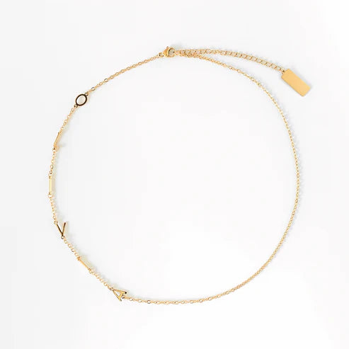 Custom Sideway Initial Necklace