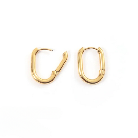 Paperclip Huggie Hoop Earrings