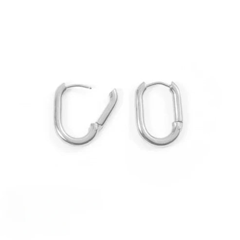 Paperclip Huggie Hoop Earrings