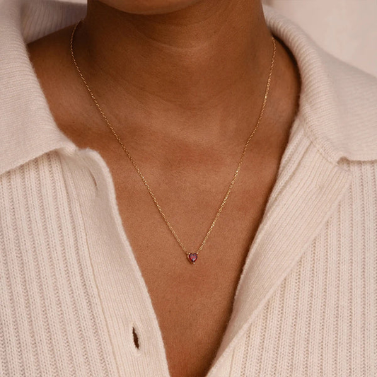 Heart's Birthstone Necklace
