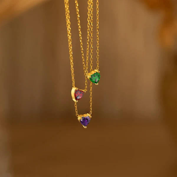 Heart's Birthstone Necklace