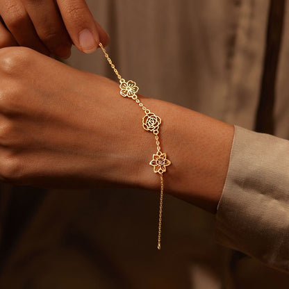 Custom Birth Flower Bracelet