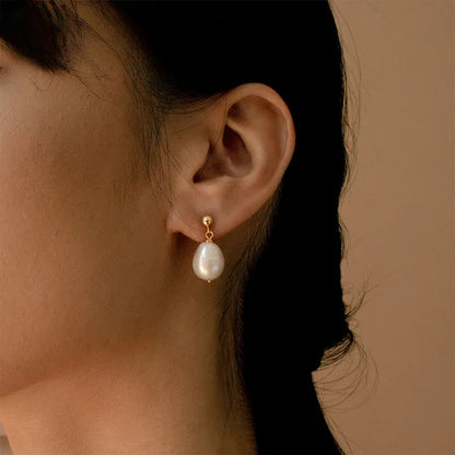 Freshwater Baroque Pearl Drop Earrings