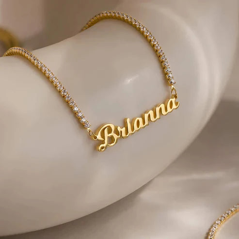 Custom Tennis Name Necklace