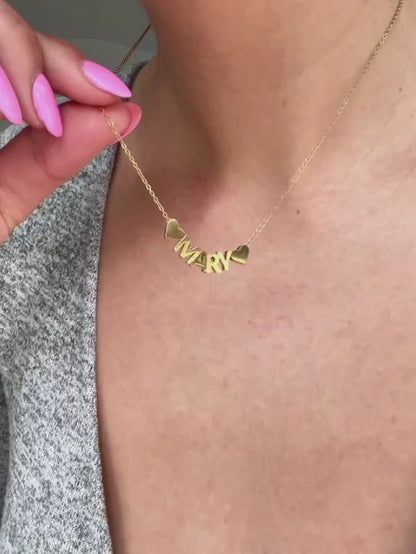 Dainty Initial Heart Necklace