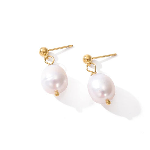 Freshwater Baroque Pearl Drop Earrings