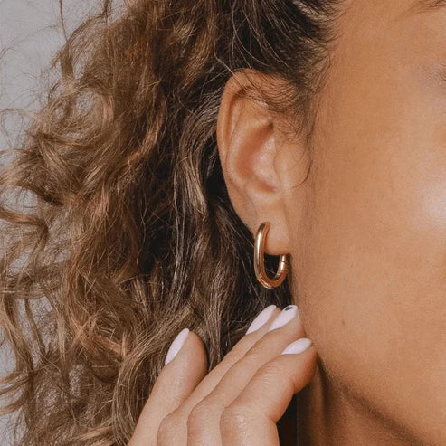 Paperclip Huggie Hoop Earrings