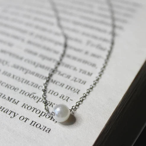 Dainty Single Pearl Necklace