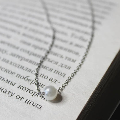 Dainty Single Pearl Necklace
