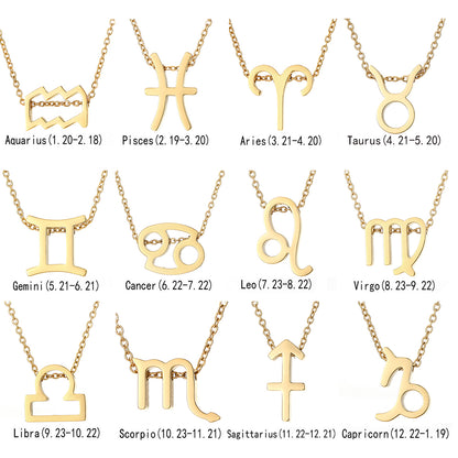 Zodiac Symbol Charm Necklace