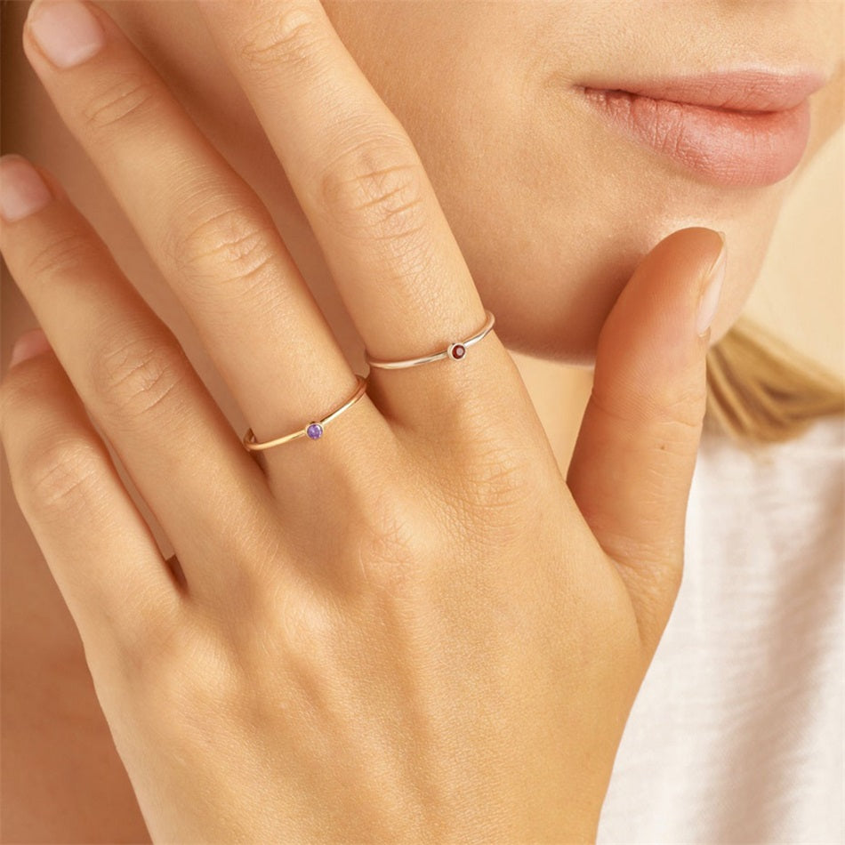 Delicate Birthstone Ring