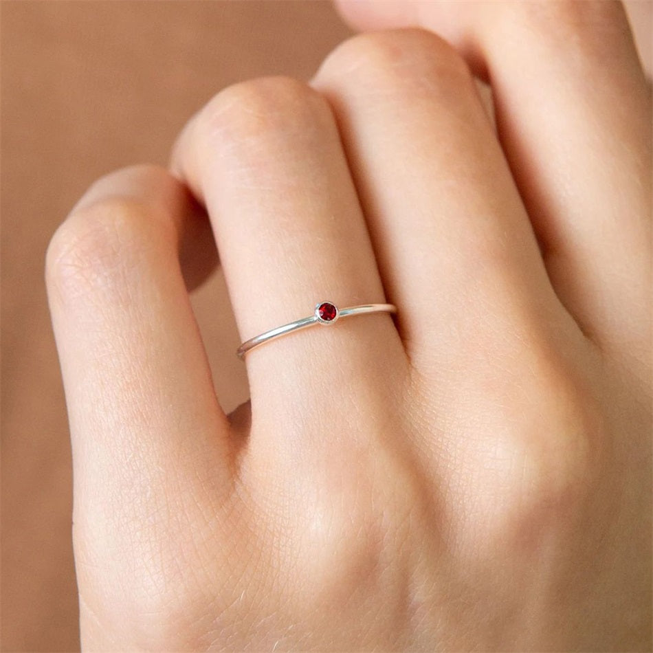 Delicate Birthstone Ring