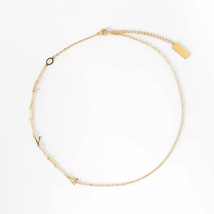 Custom Sideway Initial Necklace