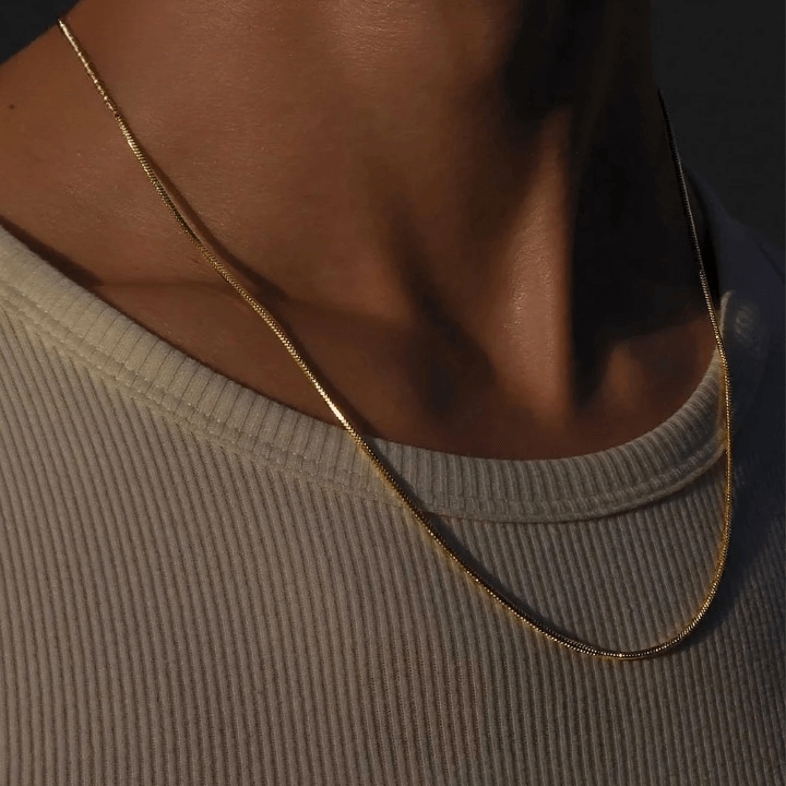 Mens Square Chain Necklace