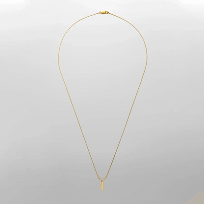 Mens Square Chain Pendant Necklace