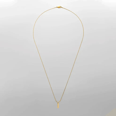 Mens Square Chain Pendant Necklace