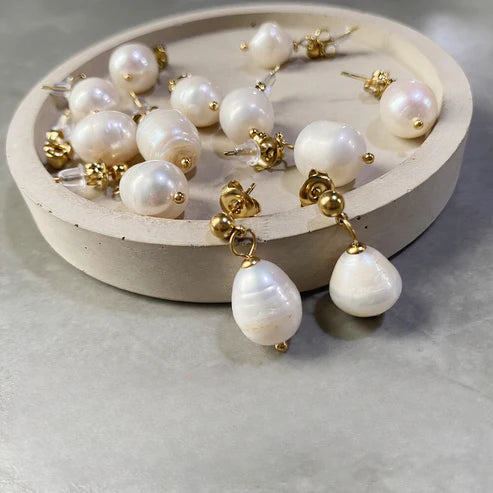 Freshwater Baroque Pearl Drop Earrings