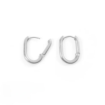 Paperclip Huggie Hoop Earrings