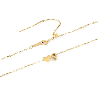 Dainty Initial Heart Necklace