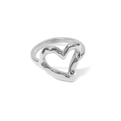 Hammered Heart Ring