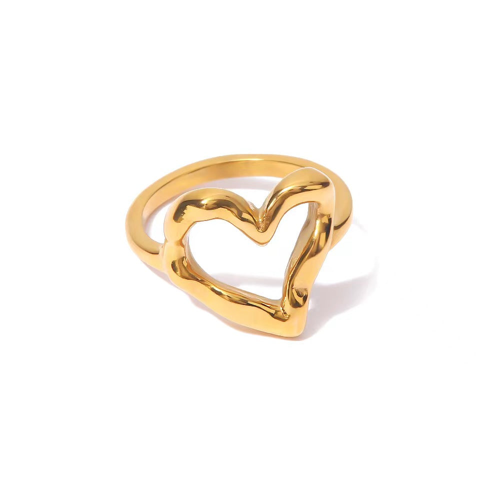 Hammered Heart Ring