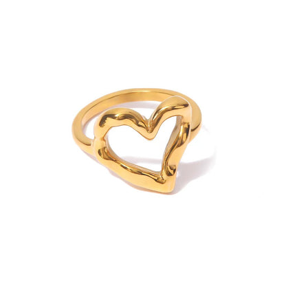 Hammered Heart Ring