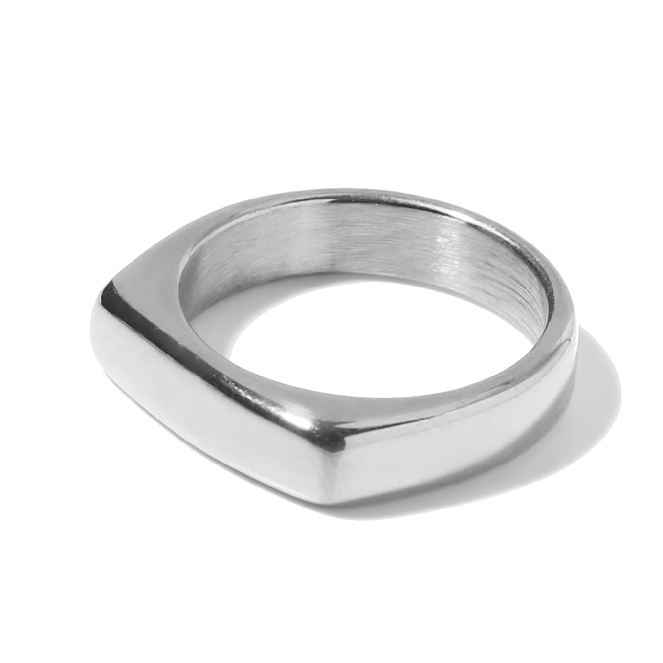 Flat Top Square Gold Band