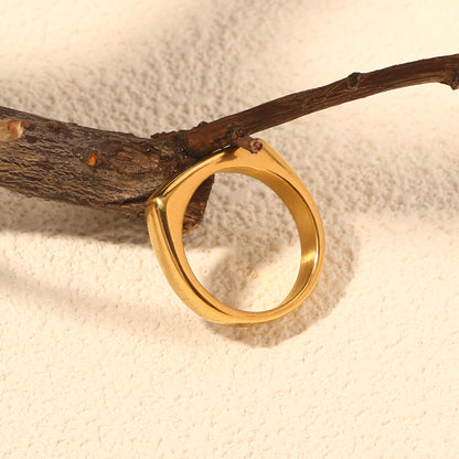 Flat Top Square Gold Band