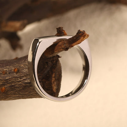 Flat Top Square Gold Band