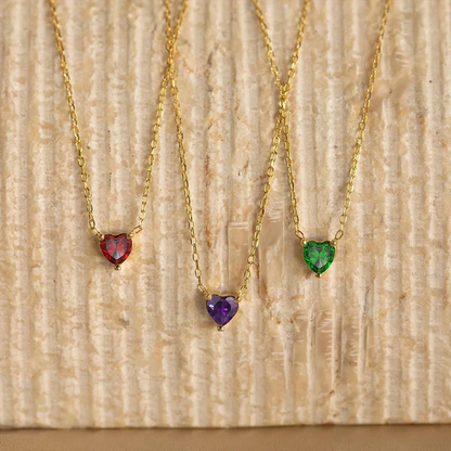 Heart's Birthstone Necklace