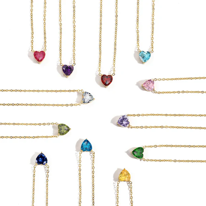 Heart's Birthstone Necklace