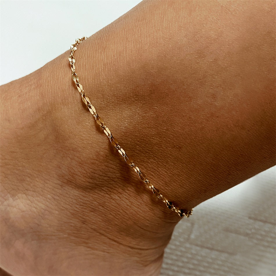 Delicate lace chain anklet
