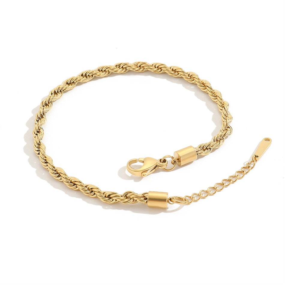 Twisted chain anklet