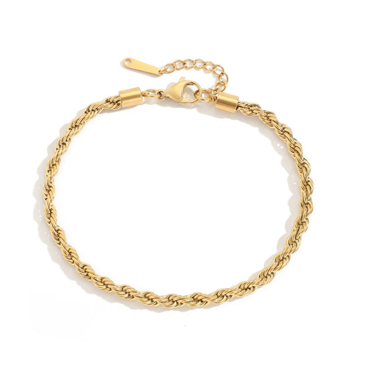 Twisted chain anklet