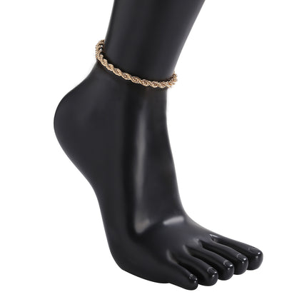 Twisted chain anklet