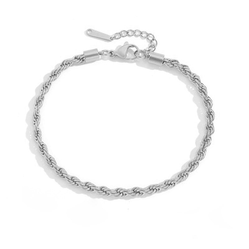 Twisted chain anklet
