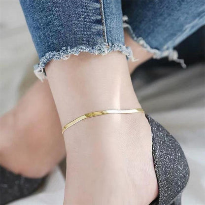 Flat Snake Chain Ankle