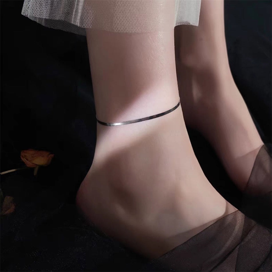 Flat Snake Chain Ankle