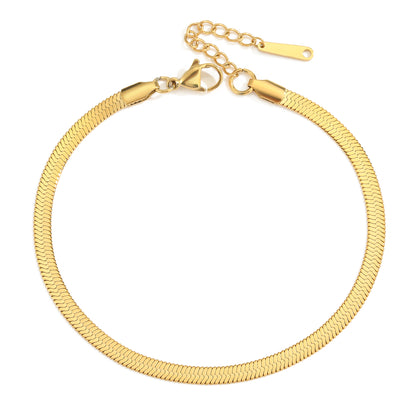 Flat Snake Chain Ankle