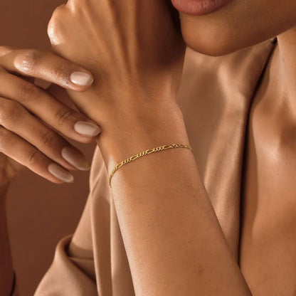 18K Gold Plated Figaro Chain Choker