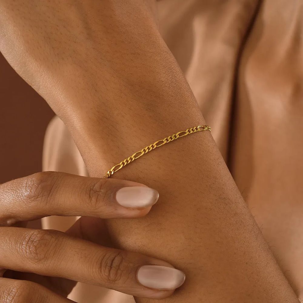 18K Gold Plated Figaro Chain Choker