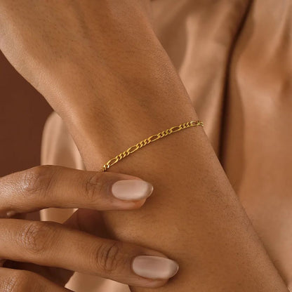 18K Gold Plated Figaro Chain Choker