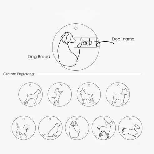 Custom Dog Name Coin Pendant Necklace