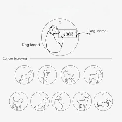 Custom Dog Name Coin Pendant Necklace