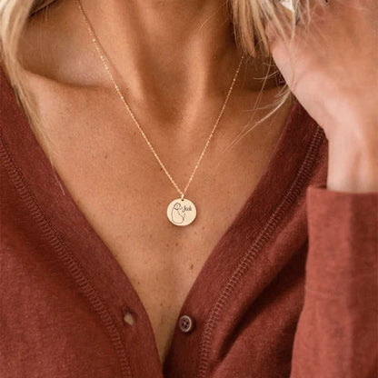 Custom Dog Name Coin Pendant Necklace