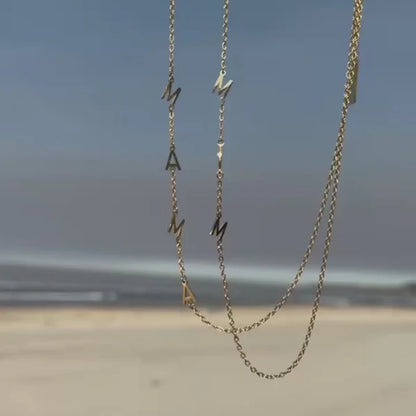 Custom Sideway Initial Necklace