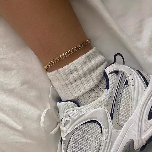 Cuban chain anklet